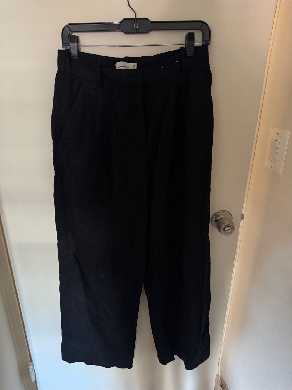 Abercrombie & Fitch Black Wide-Leg Women's Pants